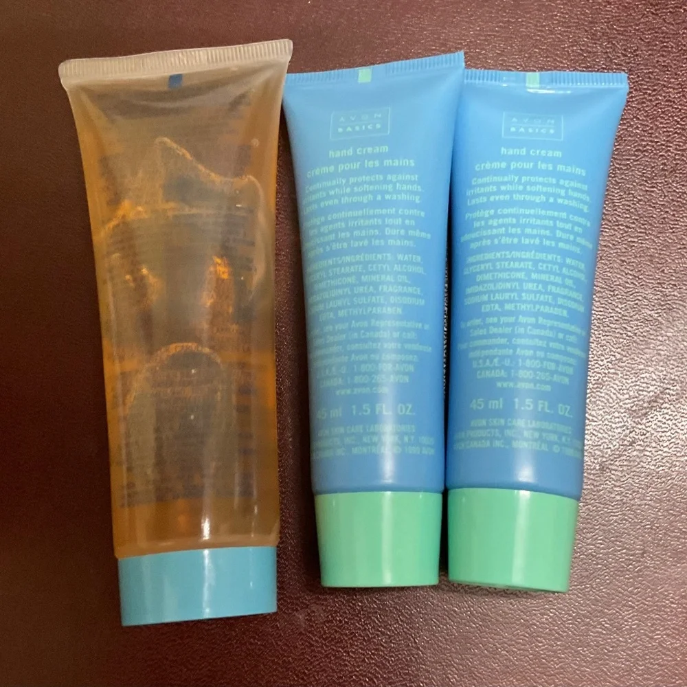 Avon Care Silicone Glove (2) and Avon SKIN SO SOFT Antibacterial Moisturizing Ha